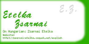 etelka zsarnai business card